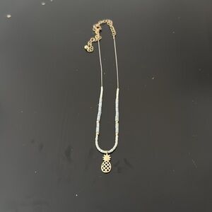 Elegant Gold pineapple Pendant Necklace with beads